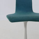 Set of 4 Space Age Blue swivel tulip chairs