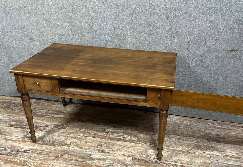 Louis XVI-Directoire style desk in solid walnut circa 1900