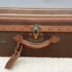 Trunk suitcase 1920 canvas coated cannage pattern