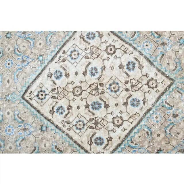 1970s Vintage Persian Handmade Wool Cotton Brown Area Rug 292x400