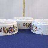 Set of 3 bowls in the Éclat model from Sarreguemines. 1960s.