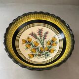 Dish henriot quimper flowers decoration hand