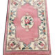 Pink chinese wool carpet rug handmade wool area rug 65x116cm