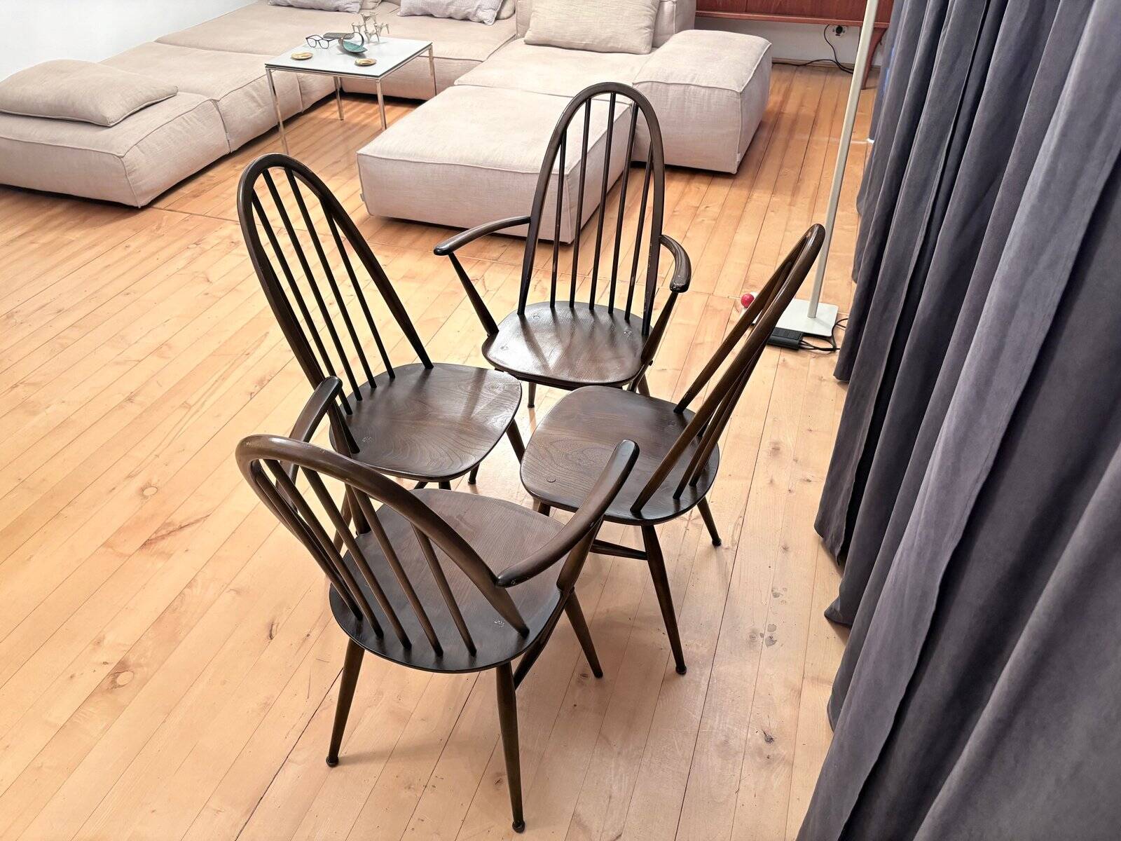 Quaker Windsor chairs by Lucian Ercolani for Ercol, United Kingdom, 1960s, set of 4