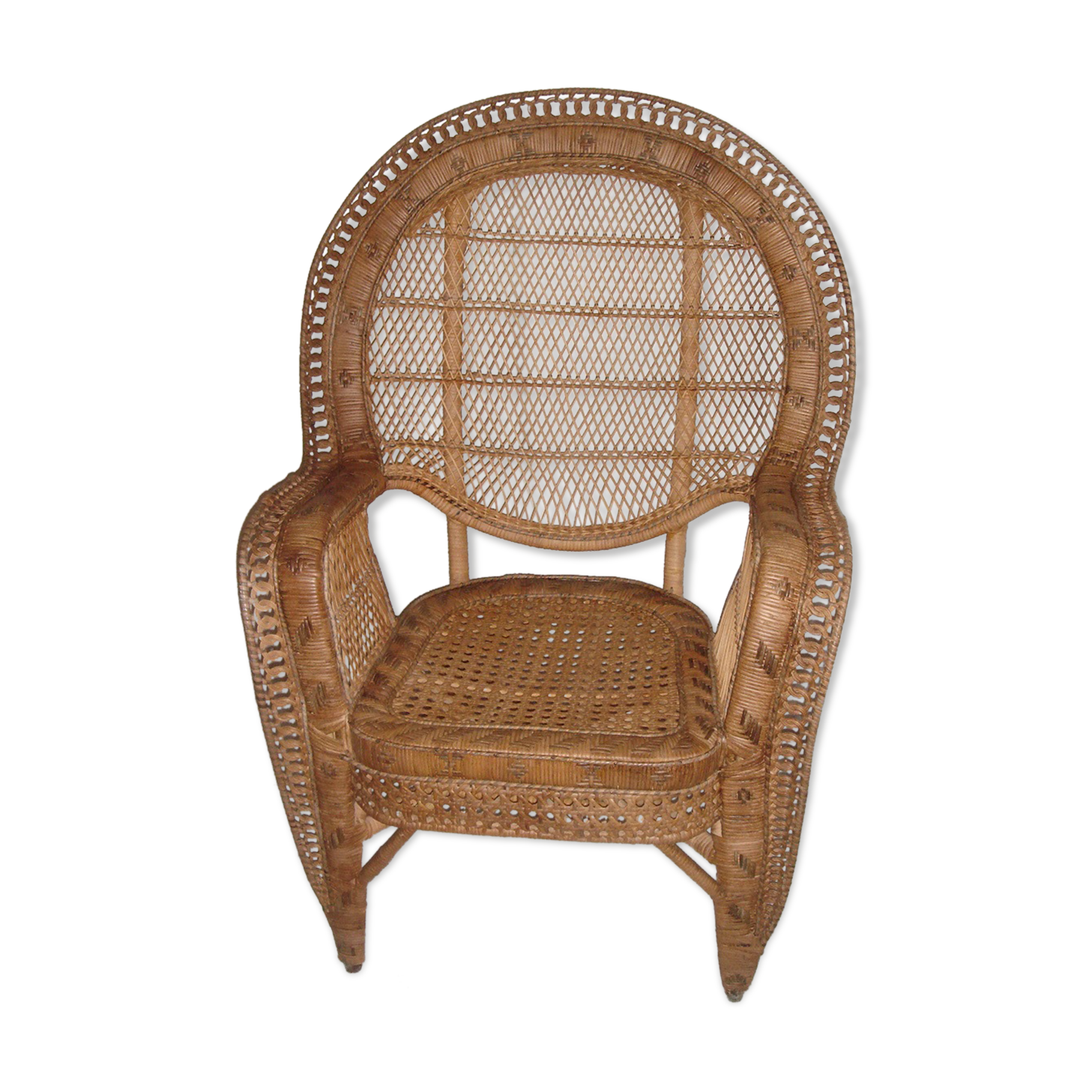 rattan armchair Emmanuelle de 1950/60