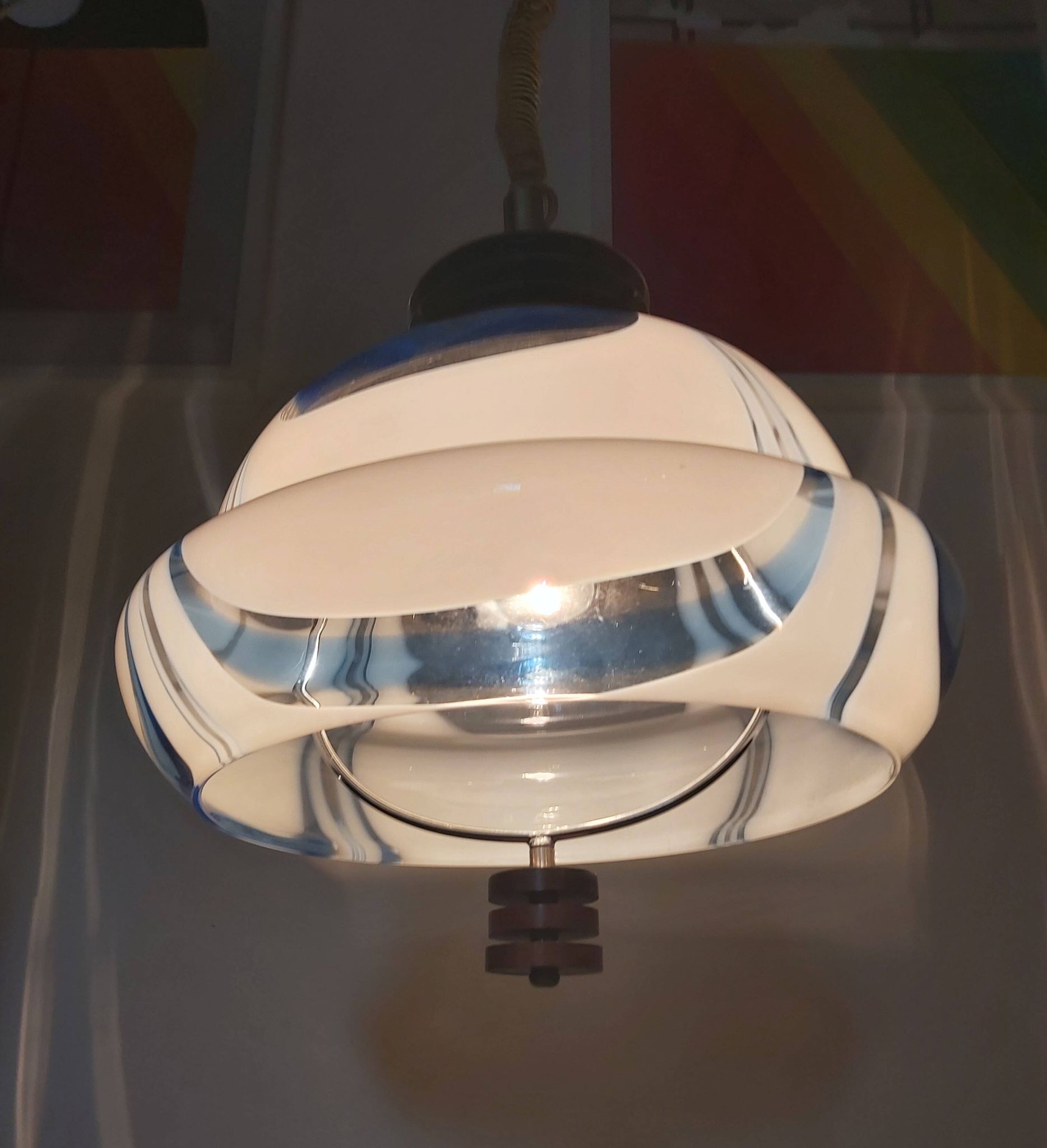 Lampe à suspension, Murano, années 1970.