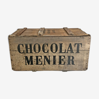 Caisse en bois des Chocolats Menier vintage