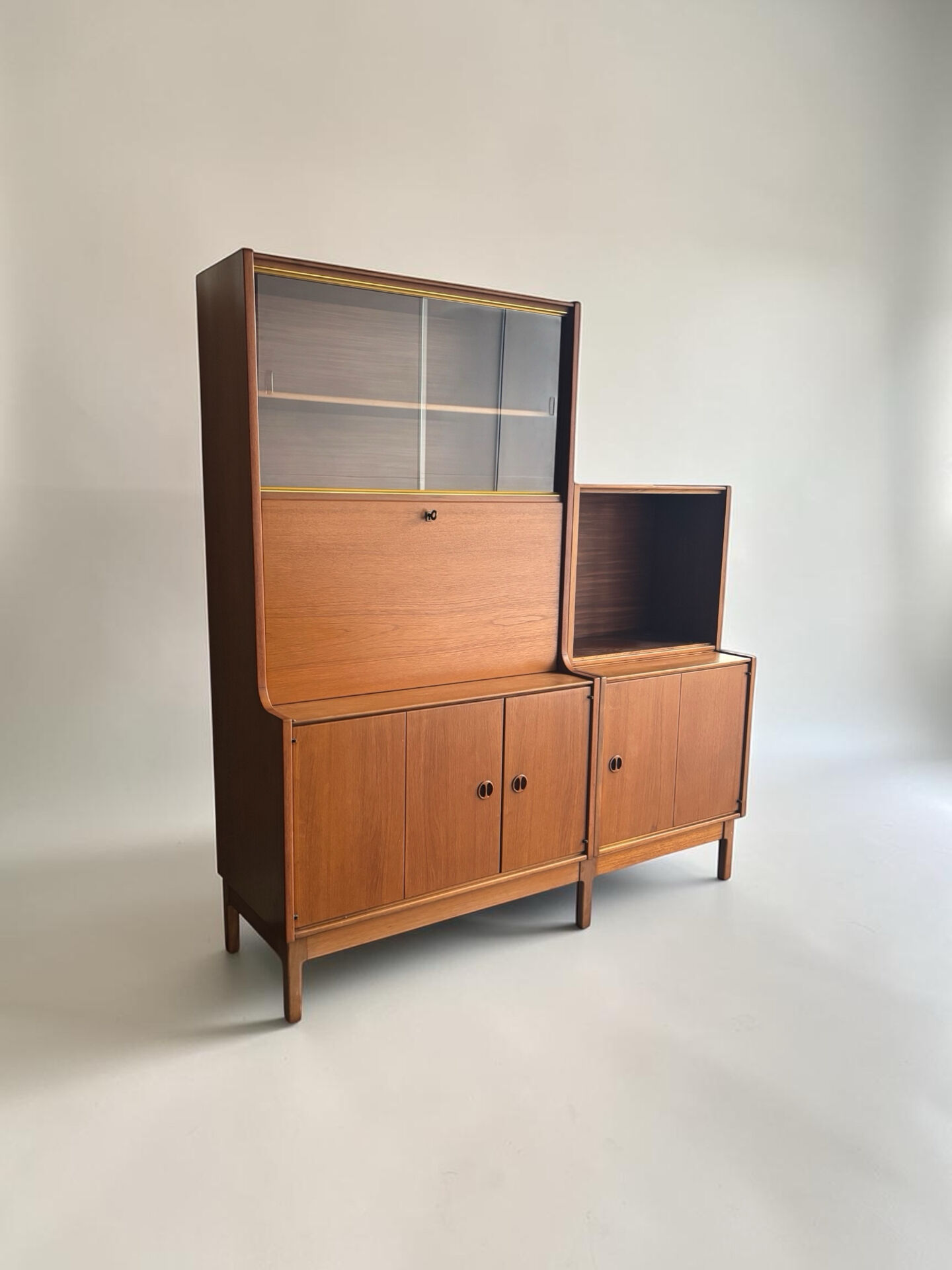 Scandinavian teak storage unit and secretary, 1960.