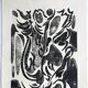 Nicole quétin, the grass lights up its lights, c. 1990. etching signed in pencil