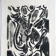 Nicole quétin, the grass lights up its lights, c. 1990. etching signed in pencil