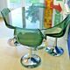 1960s Roche-Bobois set table + glass + 4 chairs, Tulip feet