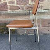 2 vintage leatherette and chrome chairs 1970