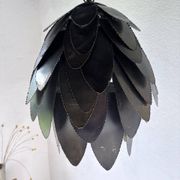 Brutalist suspension Jansen metal welded flower