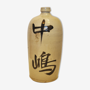 Bottle of ancient japanese sake