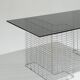 Large "Wire" Desk in Glass and Metal, Terence Conran, 1980s