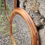 Two antique mahogany wood mirrors