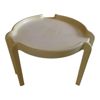 Side table Kartell design Giotto Stoppino beige