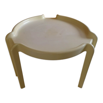 Table d'appoint Kartell design Giotto Stoppino beige
