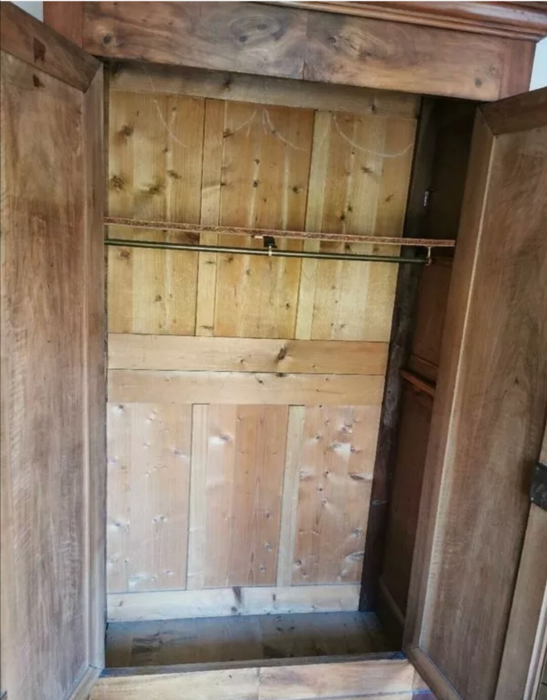 Louis Philippe wardrobe in solid walnut, 19th century era