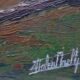Painting, oil on panel, mountain landscape, signed