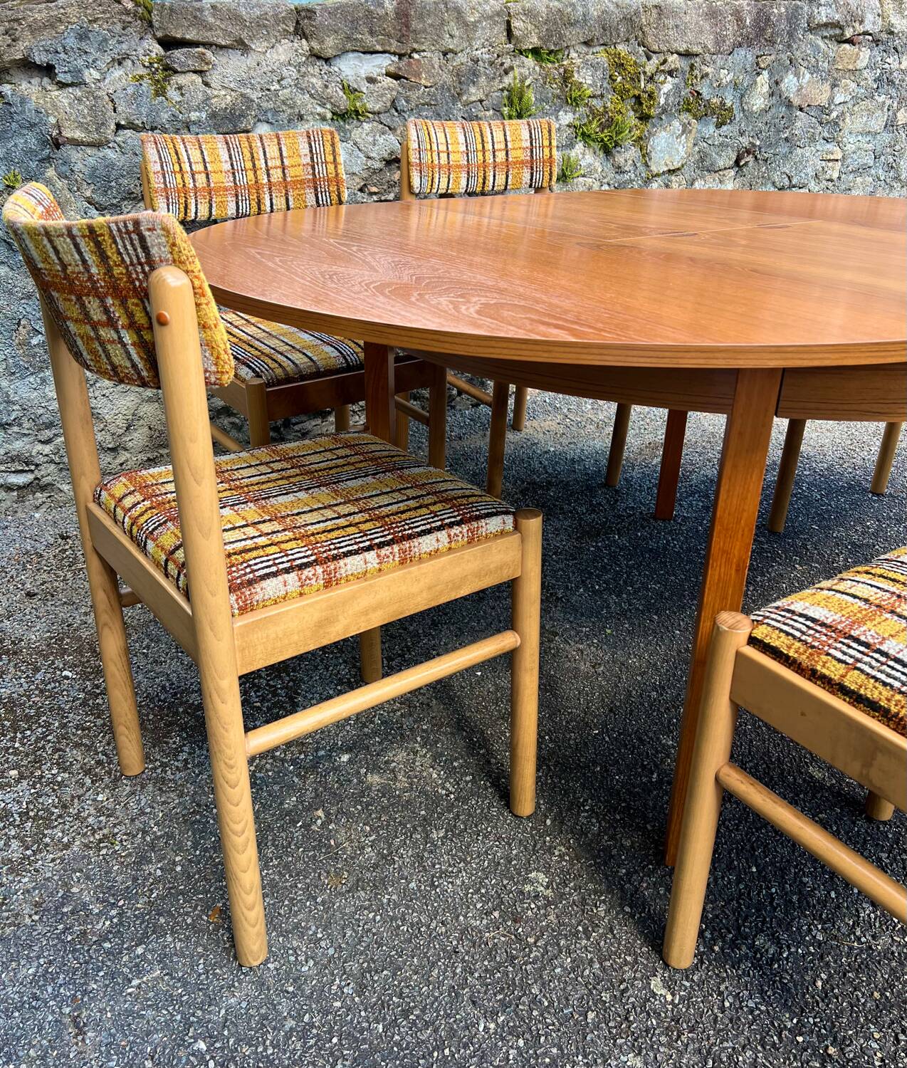 Table + 6 chaises baumann vintage 1970
