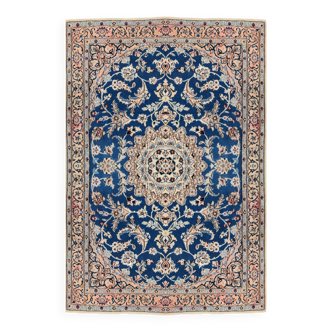 Tapis d'orient persan iran naïn en laine et soie