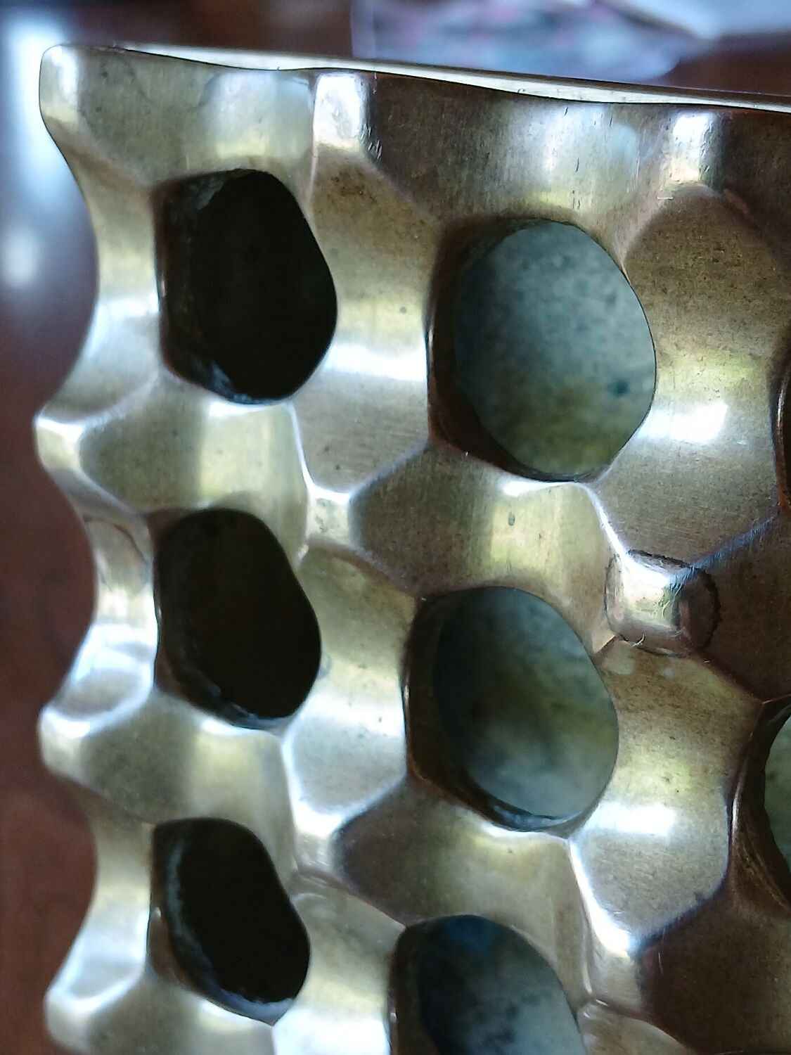 Ultima ashtray, solid brass, Sweden 1970