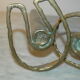 2 horseshoe candlesticks in solid brass  signed Durand