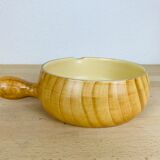 Pitcher and pan Grandjean Jourdan Vallauris, ceramic wood effect