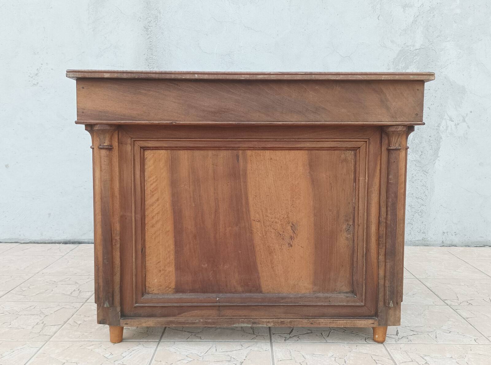 19th-century walnut writing desk.