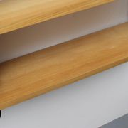 1960s wall unit in ash with vitrine, Nisse Strinning/Sweden