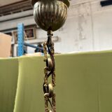 Art Deco chandelier decorated with solid bronze figures