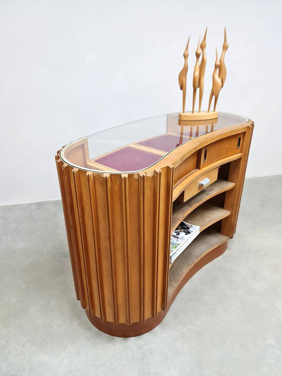 Vintage kidney shaped shop counter display