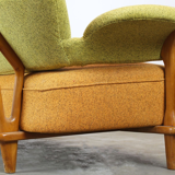F109 lounge furniture with armchair and matching sofa by Theo Ruth for Artifort 1950