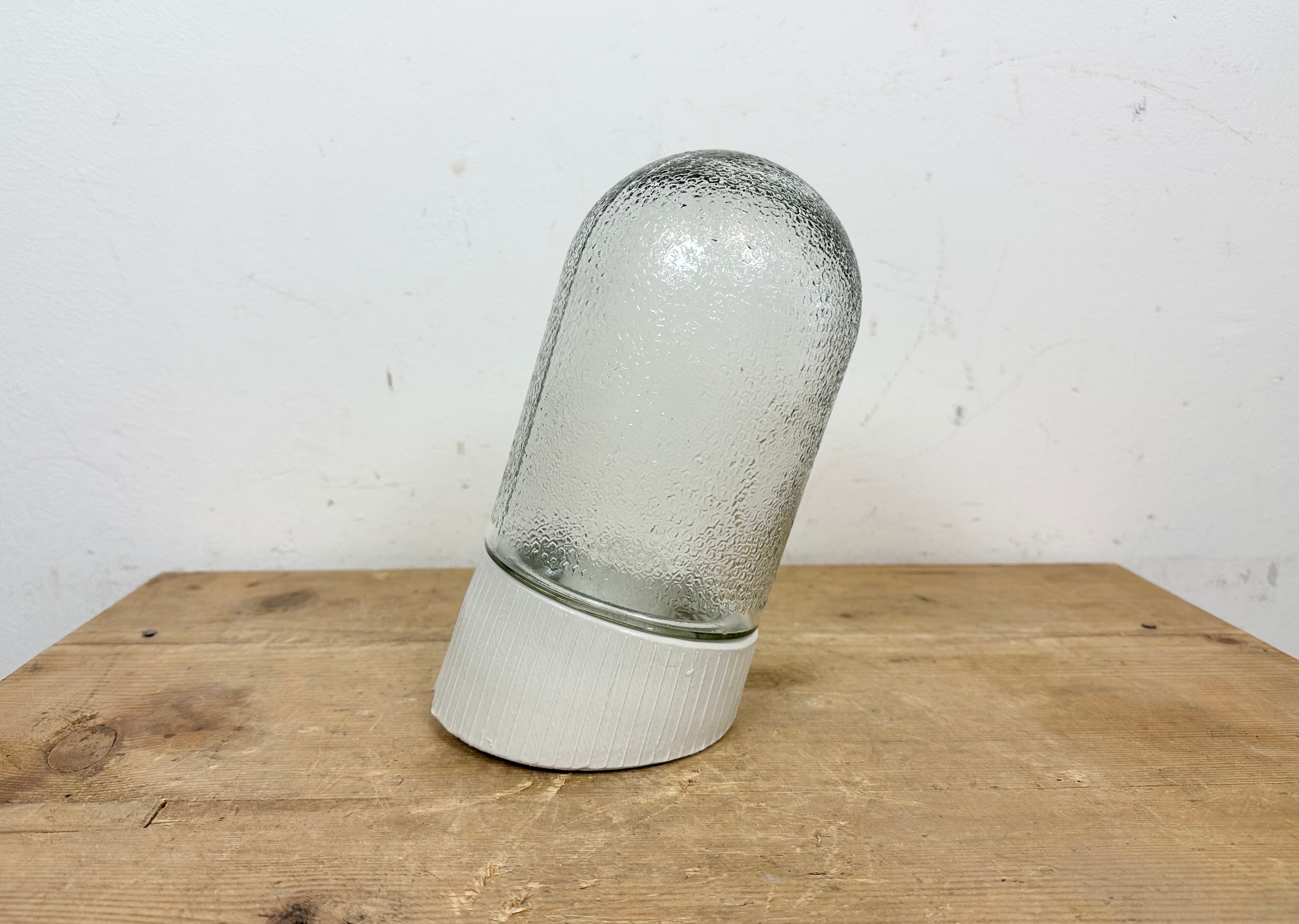 Vintage White Porcelain Wall Light, 1970s