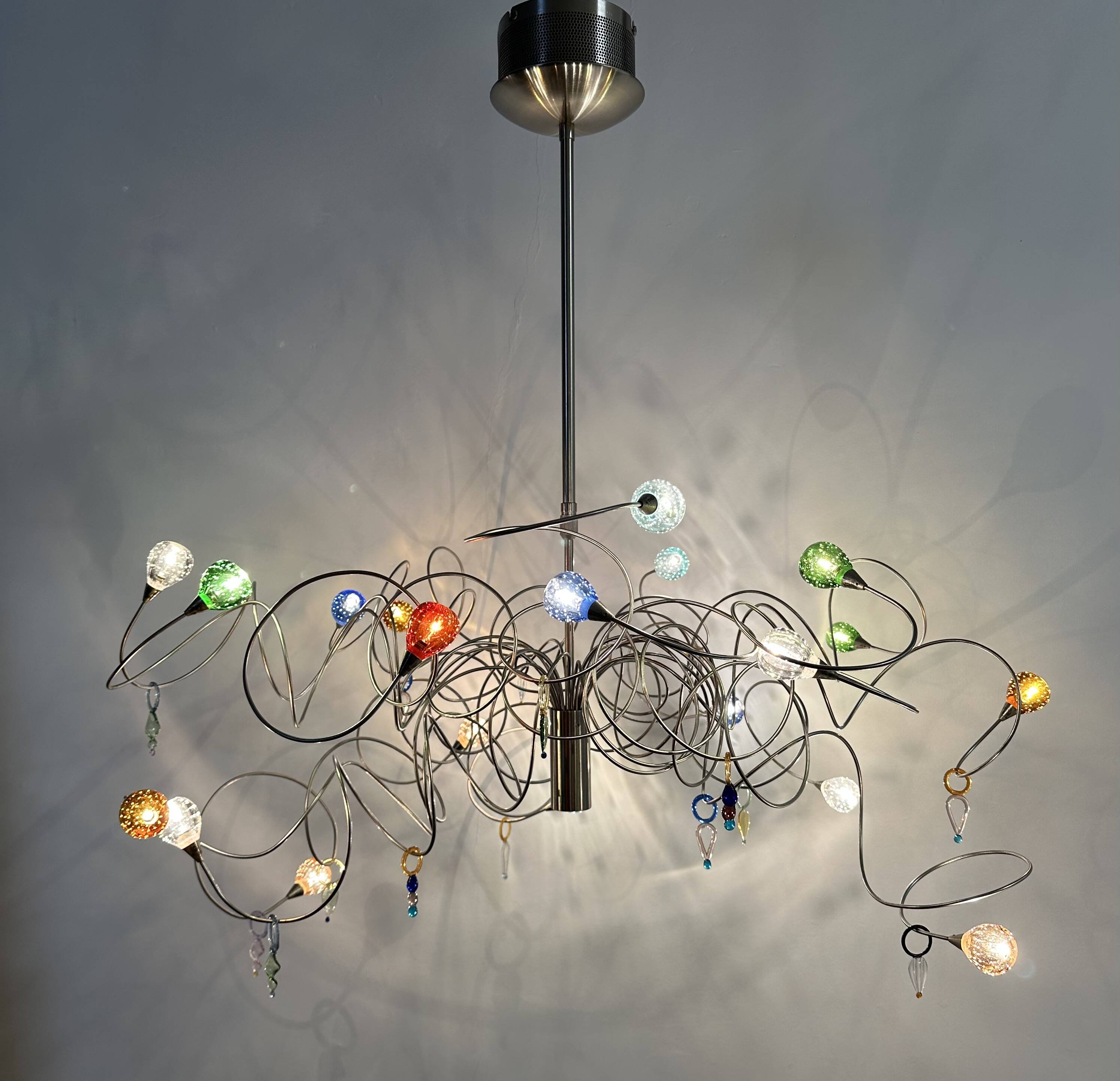 Harco Loor style Strawberry design hanging lamp , 1990’s