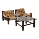Set of 2 lounge chairs and coffe table model 'Bjorn' by Aleksander Kuczma, Poland, 1970s