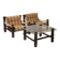 Set of 2 lounge chairs and coffe table model 'Bjorn' by Aleksander Kuczma, Poland, 1970s