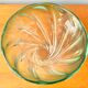 Val St Lambert Green Glass Vase from Belgium