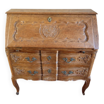 Antique solid oak secretary - good condition