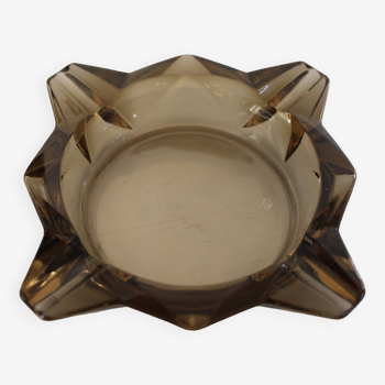 Luminarc star ashtray smoked glass 70s