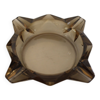 Luminarc star ashtray smoked glass 70s