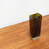 Brutalist bubble glass vase from the German space age mid-century by Emil Funke for Gral, 1960s.