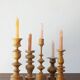 Scandinavian Wooden Candleholders, Set of 5