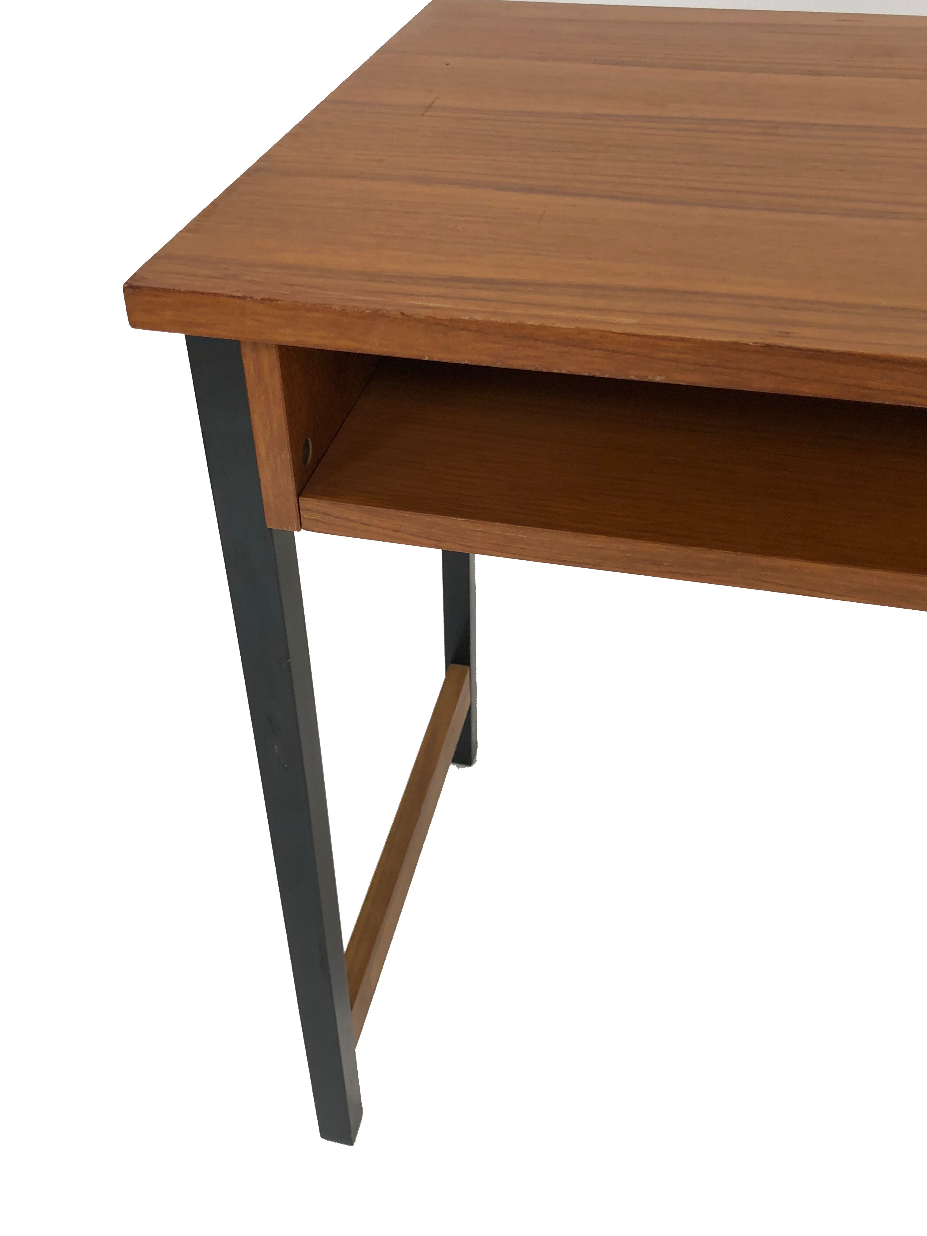 Desk of the 60 years with teak top, dutch