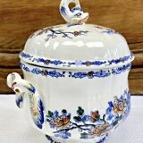 Gien sugar bowl rooster and peonies model 1938 1960