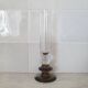Soliflore en verre et pied marron fumé