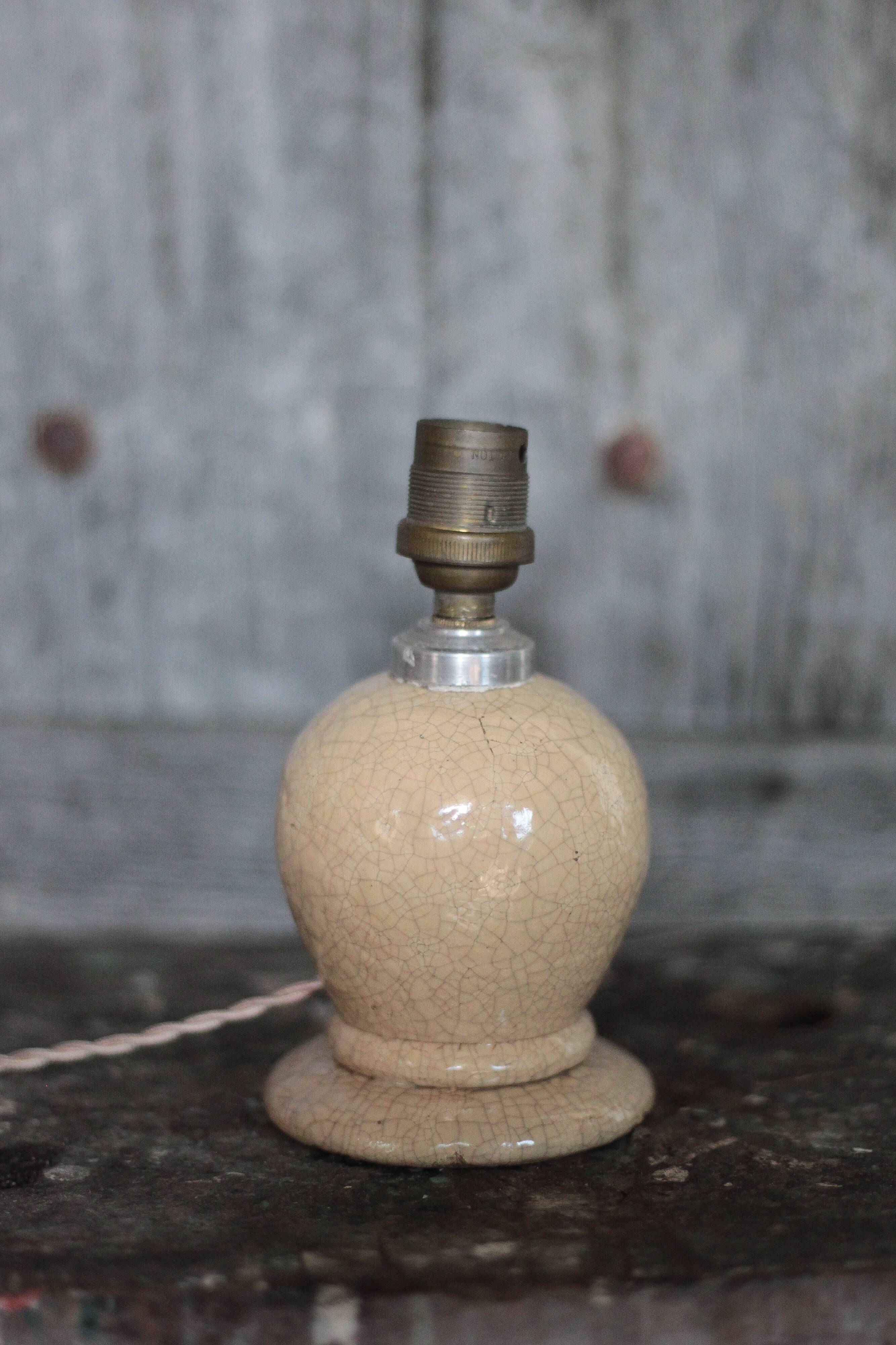 Cracked ceramic Art Deco lamp, table lamp, bedside lamp.