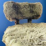 70s Pelfran chair with green fur