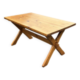 Vintage dining table pinewood 1960 minimalist dining table